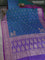 Banarasi dupion silk saree dual shade of bluish green and purple with thread & zari woven floral buttas and woven border