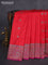 Banarasi dupion silk saree red and dual shade of purple with thread & zari woven floral buttas and woven border