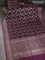 Banarasi dupion silk saree wine shade and magenta pink with allover thread & zari floral weaves and woven border