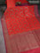 Banarasi dupion silk saree orange and dual shade of purple with allover thread & zari weaves and woven border