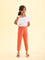 Girls Solid Light Coral 3/4th Leggings