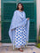 Floral Jaal Block Printed Cotton Long Kurta
