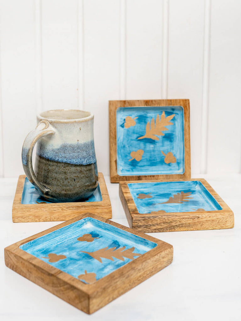 Mini Leaves Wooden Mandala Painting Kit Tea Coasters Art and Craft Kit for Girls  Boys 9-12 Years Coaster DIY Kit Set