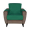 1 Seater Reversible Sofa Cover 179 cm x 165 cm (Emerald & Light Green)