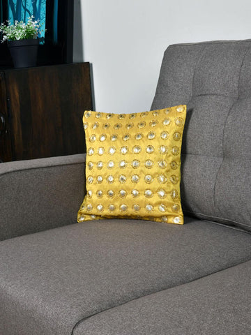 1pc Geometric Pillowcase With Golden Foil Printing, Decorative Cushion  Cover For Couch And Living Room, 18 Inch X 18 Inch, Excludes Pillow Insert