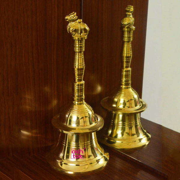 Brass Pooja bell, Brass pooja hand bell, Pooja Bell Online, Brass Hand