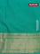 Art chiffon saree teal blue with allover zari woven brocade weaves and zari woven border