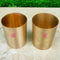 Kansa Water Glass, Bronze Glass Drinkware, Diameter 3 Inches. Capacity: 200mL (Set of 2)