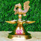 Brass Panchmukhi Peacock design Puja diya, Handcrafted Mandir diya