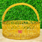 Round Shaped Metal Wire Flower Basket, Decorative Basket (Dia 5 Inches)