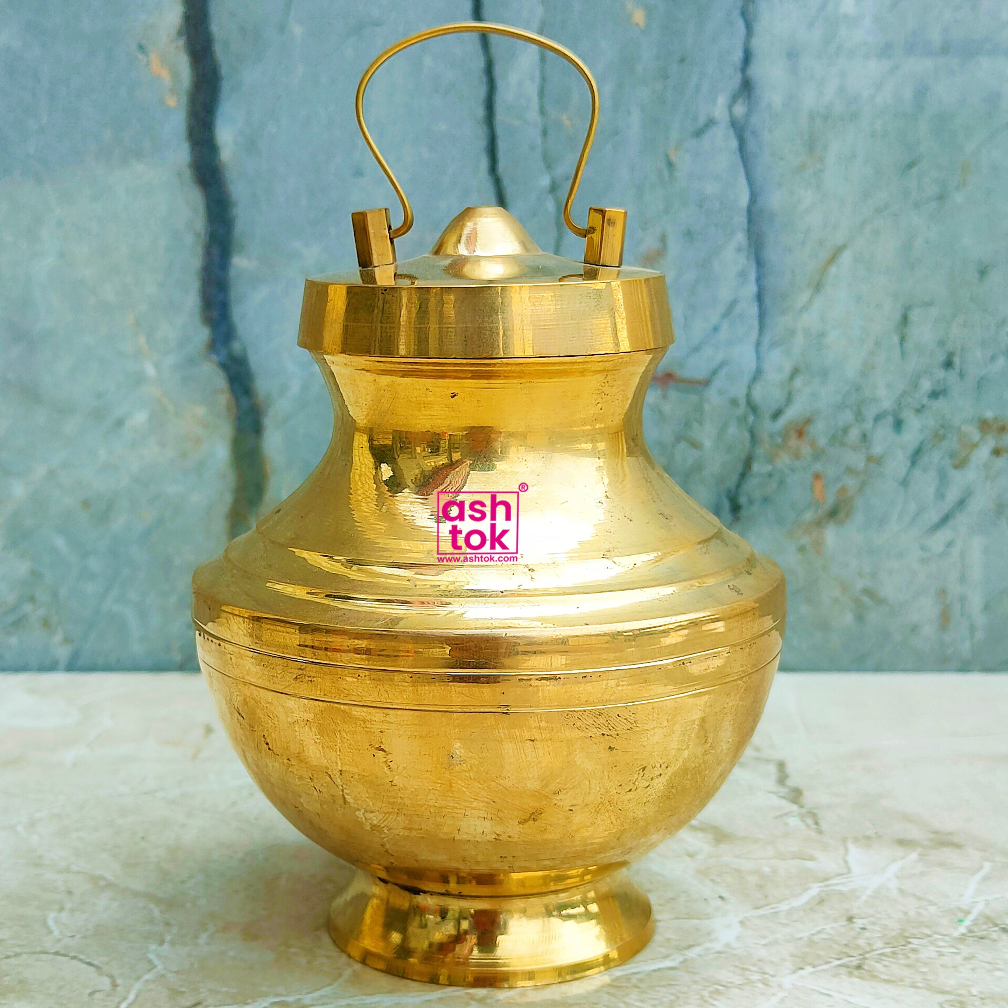 Brass Kalash for Puja, Lota for Puja, Handcrafted Puja Lota – Ashtok