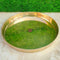 Kansa Thali for Dinner, Bronze Thali Plate Glossy Finish, Diameter 11.5 Inch