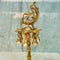 Brass Peacock Diya with Stand, Brass Traditional Puja Diya, Decorative Oil Lamp