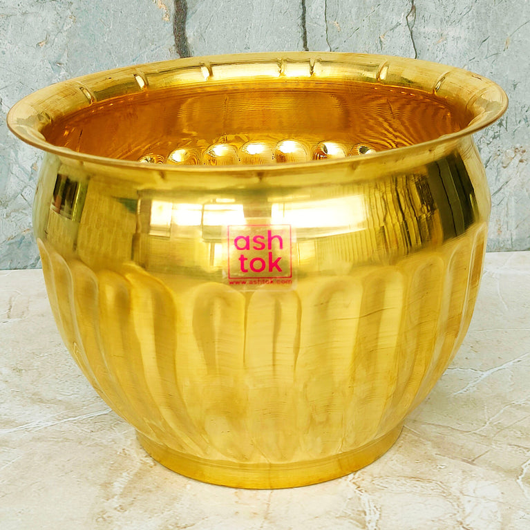 Round Polished Brass Pooja Items, for Home, Temples, Style : Royal at Best  Price in Moradabad
