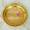 Handcrafted Brass Puja Plate, Brass Pooja Thali Plate, Mandir Plate (Dia 5 Inches)