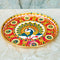 Stainless Steel Meenakari Puja Plate, Peacock Design Puja Thali Plate, Marriage Decorative Plate