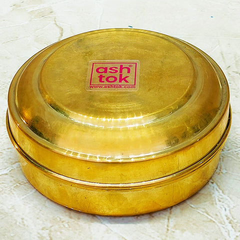 Brass Box, Brass Storage box, Masala Box Orginiser for Kitchen, Gift box