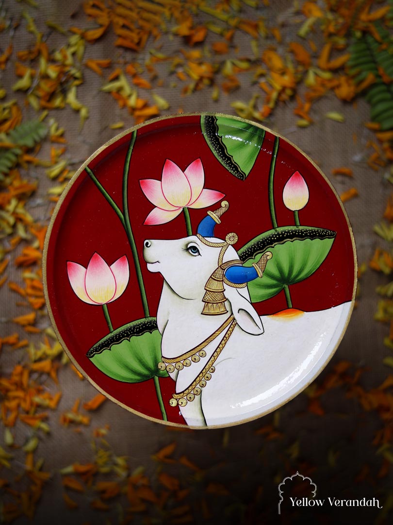 Pichwai Handpainted Wall Plate - 8