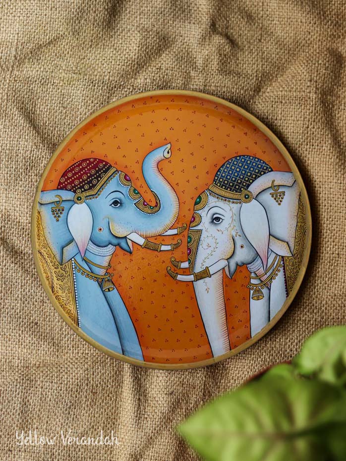 Pichwai Handpainted Wall Plate - 9