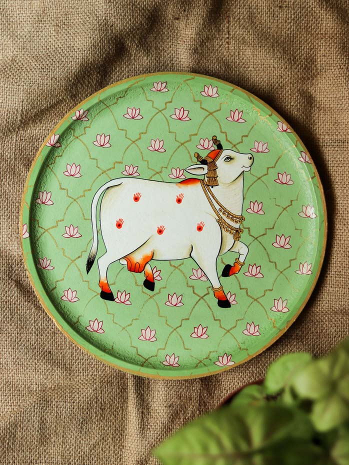 Pichwai Handpainted Wall Plate - 10