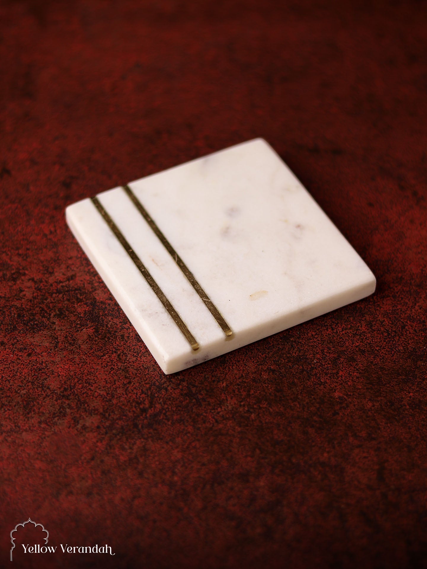 Marble Brass Coaster