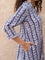 Blue Fern Cotton Long Kurta