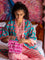 Pink Winter Block Printed Cotton Kimono/Robe