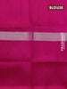 Pure uppada silk saree purple and pink with silver zari woven butta style and long silver zari woven butta border