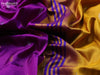 Pure uppada silk saree purple and mustard yellow with silver & gold zari woven buttas and rettapet zari woven border