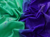 Pure uppada silk saree teal green and blue with thread & silver zari woven buttas and long zari woven border