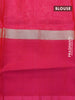 Pure uppada silk saree red shade and pink with thread & silver zari woven floral buttas and long silver zari woven paisley butta border