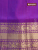 Pure soft silk saree purple with allover zari woven buttas and rich long zari woven border