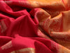 Pure soft silk saree red and dual shade of dark mustard with annam & rudhraksha zari woven buttas and long rettapet zari woven border