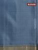 Pure soft silk saree royal blue and pastel blue with zari woven buttas and small zari woven border