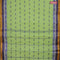 Bengal cotton saree light green and mustard shade with thread woven buttas and thread woven border without blouse