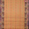 Bengal cotton saree sandal and brown with thread woven buttas and thread woven ikat border without blouse