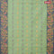 Bengal cotton saree green shade and blue with thread woven buttas and long thread woven border without blouse