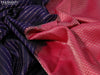Pure kanjivaram silk saree dark blue and pink with allover zari weaves and piping border