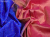 Pure kanjivaram silk saree blue and pink with allover self emboss & zari buttas and zari woven border