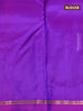 Pure kanjivaram silk saree blue and purple with paisley zari woven buttas and zari woven simple border