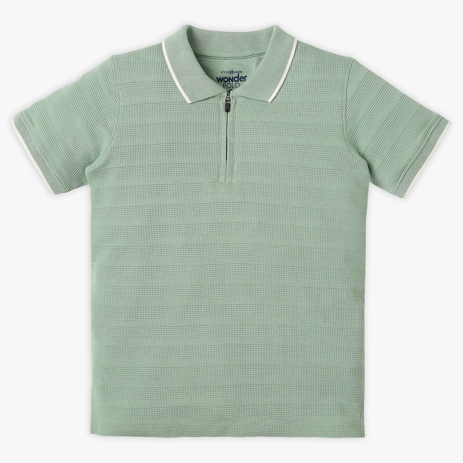 Boys Regular Fit Cut And Sew Polo T-Shirt