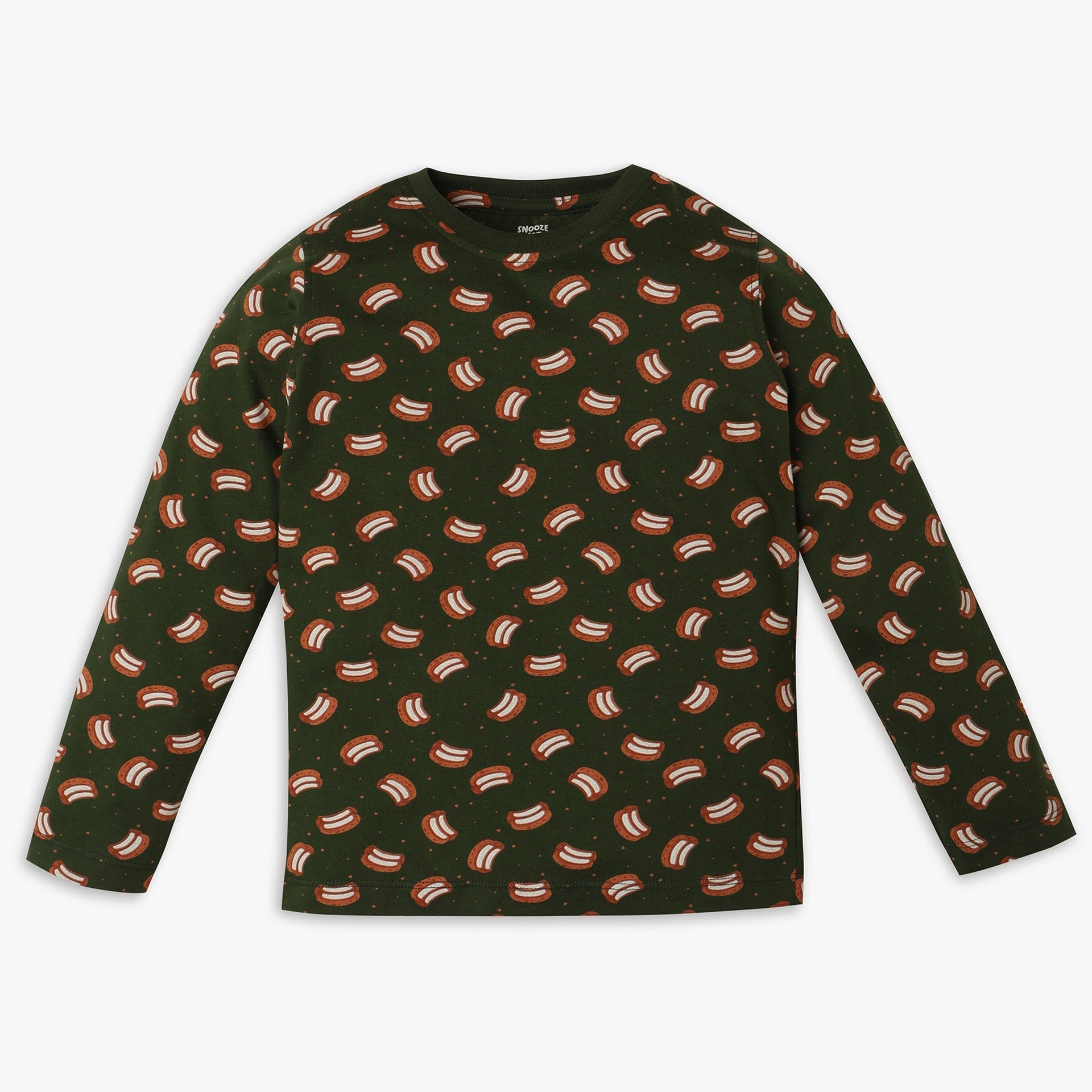 Boys Knitted Printed T-Shirt With Pyjama Sleepwear Set