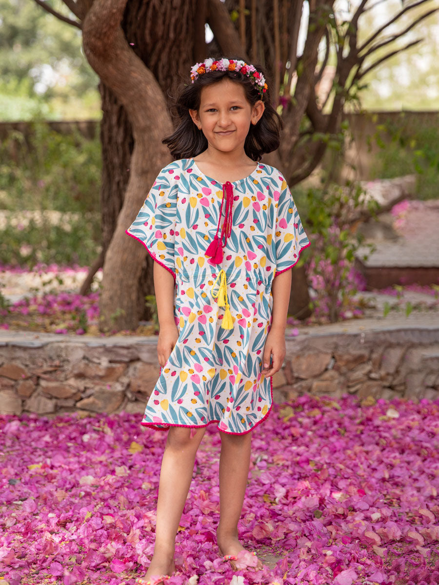 Rainbow Organic Cotton Kaftan For Kids