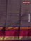 Pure kanchipuram silk saree dark pink and blue with peacock zari woven buttas and rettapet zari woven border