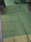 Banarasi semi crepe saree green with allover zari woven brocade weaves and lace work border