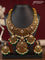 Antique guttapusalu necklace floral design with kemp & cz stones and pearl & beads hanging