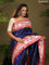 Blue & Pink Kanchipuram Silk saree Parsi Work Embroidery border