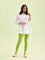 Women Solid Bright Green Ankle Length Leggings