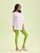 Women Solid Bright Green Ankle Length Leggings