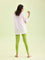 Women Solid Bright Green Ankle Length Leggings